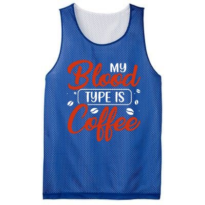 My Blood Type Is Coffee Mesh Reversible Basketball Jersey Tank