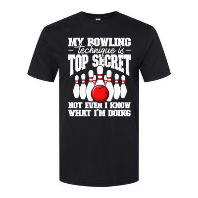 My Bowling Technique Is Top Secret Funny Bowling Bowler Softstyle® CVC T-Shirt