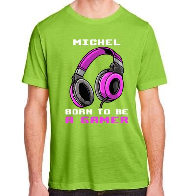 Michel Born To Be A Gamer Personalized Cute Gift Adult ChromaSoft Performance T-Shirt