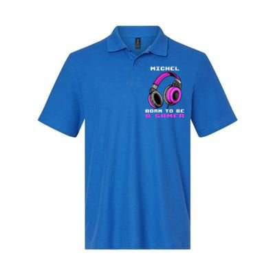 Michel Born To Be A Gamer Personalized Cute Gift Softstyle Adult Sport Polo