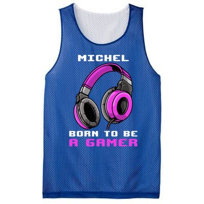 Michel Born To Be A Gamer Personalized Cute Gift Mesh Reversible Basketball Jersey Tank