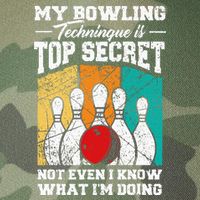 My Bowling Technique Is Top Secret Funny Bowling Bowler Legacy Tie Dye Trucker Hat