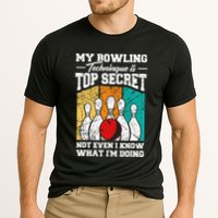 My Bowling Technique Is Top Secret Funny Bowling Bowler Performance Shirt
