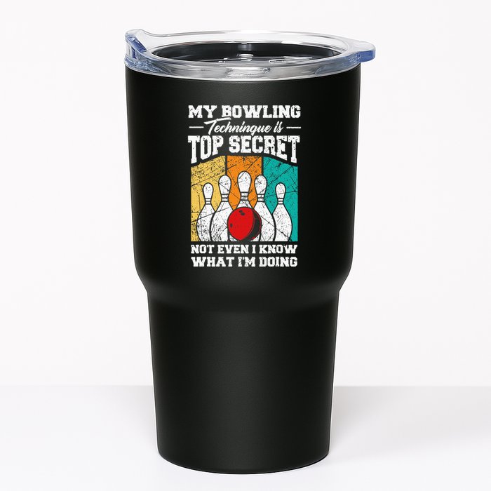 My Bowling Technique Is Top Secret Funny Bowling Bowler Tumbler