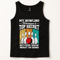 My Bowling Technique Is Top Secret Funny Bowling Bowler Tank Top