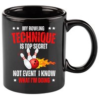 My Bowling Technique Is Top Secret Cool Bowling Design wo 11oz C Handle Ceramic Mug