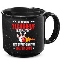 My Bowling Technique Is Top Secret Cool Bowling Design wo 15oz Campfire Ceramic Mug