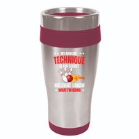 My Bowling Technique Is Top Secret Cool Bowling Design wo 16oz Travel Tumbler