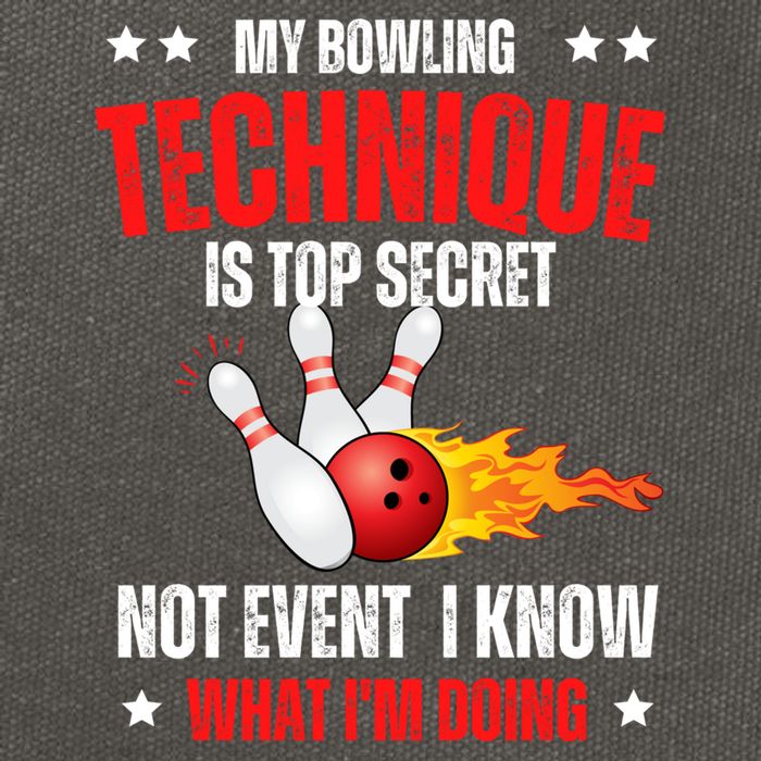 My Bowling Technique Is Top Secret Cool Bowling Design wo Cotton Canvas Backpack