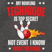 My Bowling Technique Is Top Secret Cool Bowling Design wo Vector Backpack