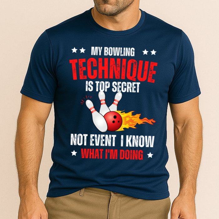 My Bowling Technique Is Top Secret Cool Bowling Design wo Performance Shirt