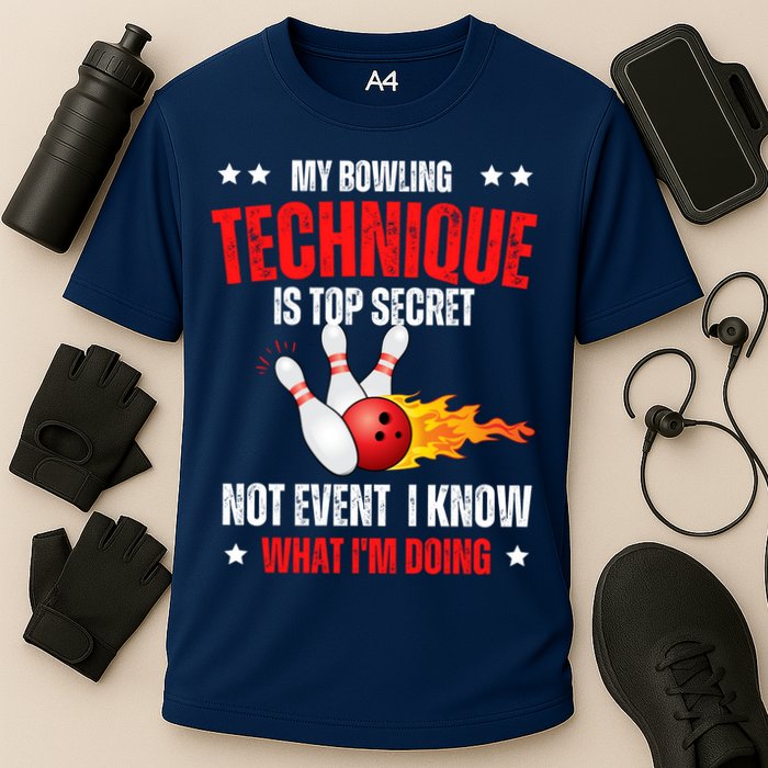 My Bowling Technique Is Top Secret Cool Bowling Design wo Performance Shirt