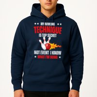 My Bowling Technique Is Top Secret Cool Bowling Design wo Hoodie