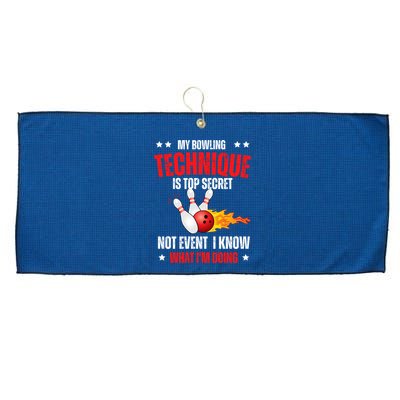 My Bowling Technique Is Top Secret Cool Bowling Design wo Large Microfiber Waffle Golf Towel