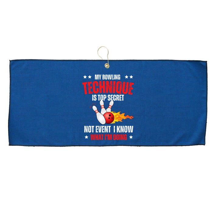 My Bowling Technique Is Top Secret Cool Bowling Design wo Large Microfiber Waffle Golf Towel