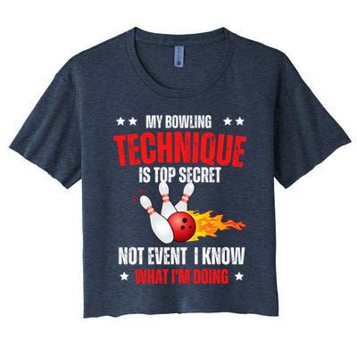 My Bowling Technique Is Top Secret Cool Bowling Design wo Crop Top