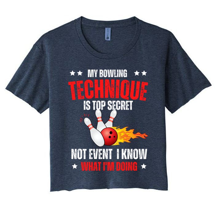 My Bowling Technique Is Top Secret Cool Bowling Design wo Crop Top