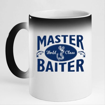 Master Baiter T Shirt Funny Fishing Saying T Shirt Offensive T Shirt Slogan 11oz Black Color Changing Mug