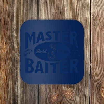 Master Baiter T Shirt Funny Fishing Saying T Shirt Offensive T Shirt Slogan Coaster