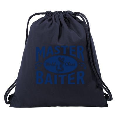 Master Baiter T Shirt Funny Fishing Saying T Shirt Offensive T Shirt Slogan Drawstring Bag