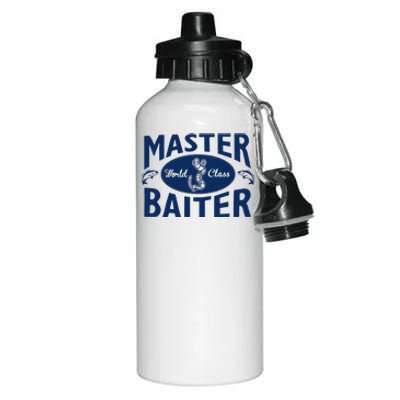 Master Baiter T Shirt Funny Fishing Saying T Shirt Offensive T Shirt Slogan Aluminum Water Bottle