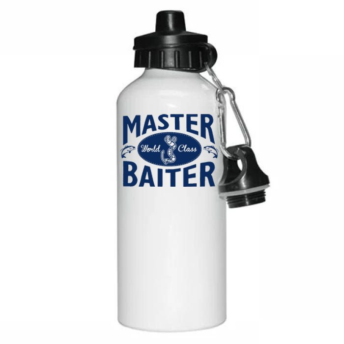 Master Baiter T Shirt Funny Fishing Saying T Shirt Offensive T Shirt Slogan Aluminum Water Bottle