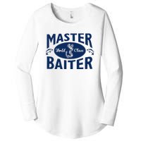 Master Baiter T Shirt Funny Fishing Saying T Shirt Offensive T Shirt Slogan Women's Perfect Tri Tunic Long Sleeve Shirt