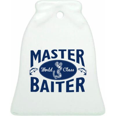 Master Baiter T Shirt Funny Fishing Saying T Shirt Offensive T Shirt Slogan Ceramic Bell Ornament