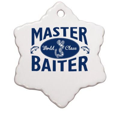 Master Baiter T Shirt Funny Fishing Saying T Shirt Offensive T Shirt Slogan Ceramic Star Ornament