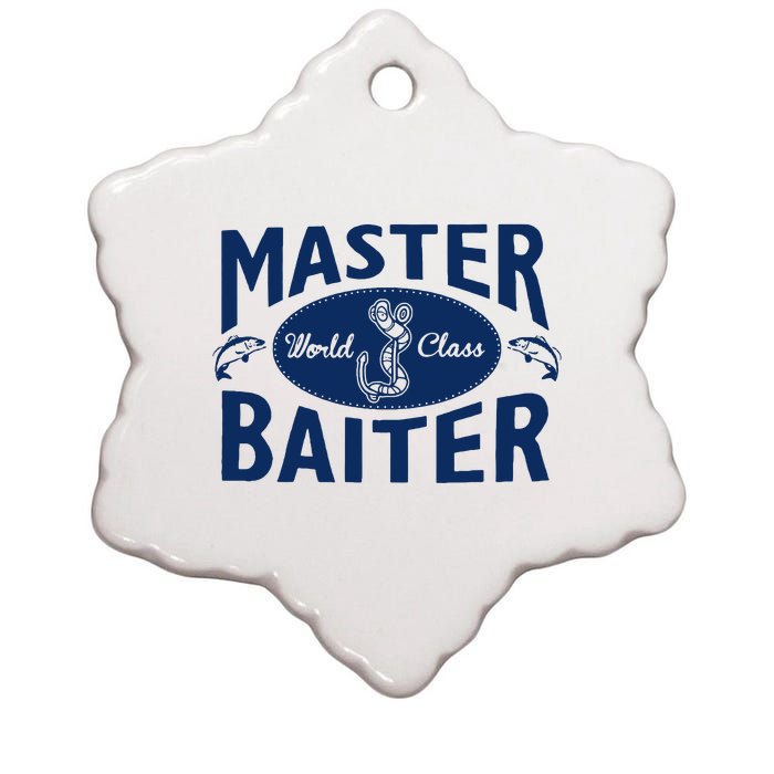 Master Baiter T Shirt Funny Fishing Saying T Shirt Offensive T Shirt Slogan Ceramic Star Ornament