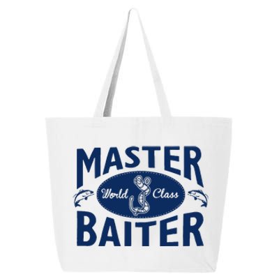 Master Baiter T Shirt Funny Fishing Saying T Shirt Offensive T Shirt Slogan 25L Jumbo Tote