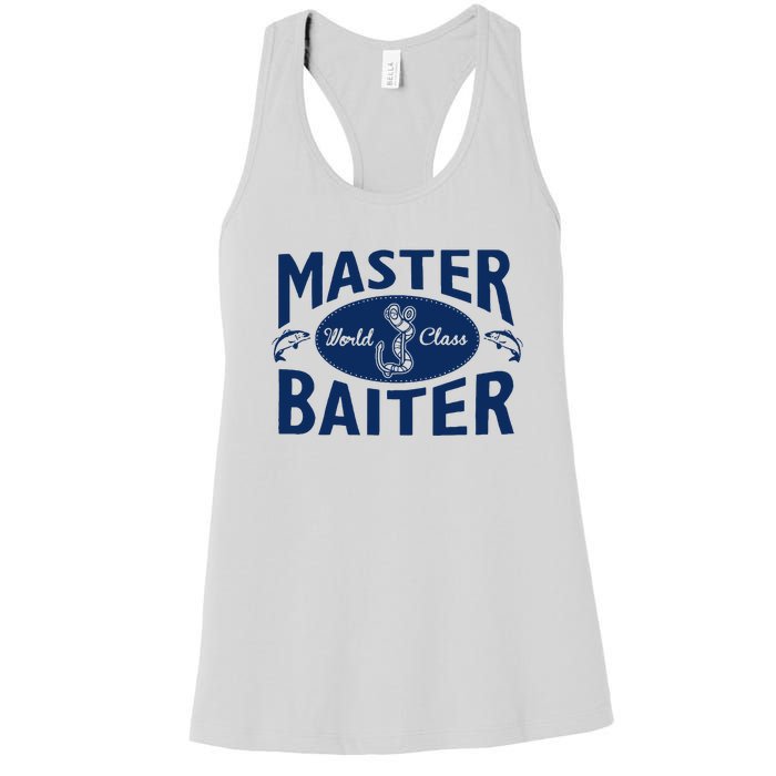 Master Baiter T Shirt Funny Fishing Saying T Shirt Offensive T Shirt Slogan Women's Racerback Tank