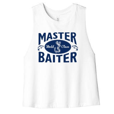 Master Baiter T Shirt Funny Fishing Saying T Shirt Offensive T Shirt Slogan Women's Racerback Cropped Tank