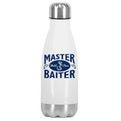 Master Baiter T Shirt Funny Fishing Saying T Shirt Offensive T Shirt Slogan Stainless Steel Insulated Water Bottle