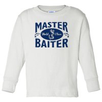 Master Baiter T Shirt Funny Fishing Saying T Shirt Offensive T Shirt Slogan Toddler Long Sleeve Shirt