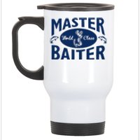 Master Baiter T Shirt Funny Fishing Saying T Shirt Offensive T Shirt Slogan Stainless Steel Travel Mug