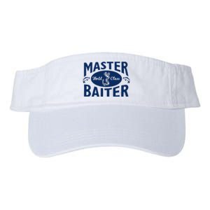 Master Baiter T Shirt Funny Fishing Saying T Shirt Offensive T Shirt Slogan Valucap Bio-Washed Visor