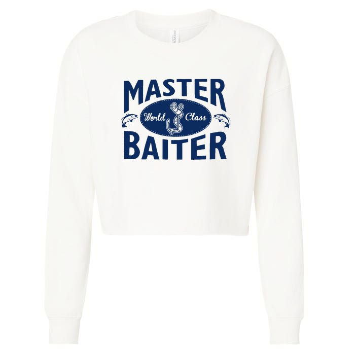 Master Baiter T Shirt Funny Fishing Saying T Shirt Offensive T Shirt Slogan Cropped Pullover Crew