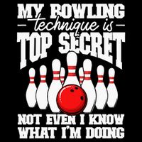 My Bowling Technique Is Top Secret Funny Bowling Bowler Sustainable Bucket Hat