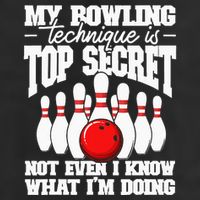 My Bowling Technique Is Top Secret Funny Bowling Bowler Large Microfiber Waffle Golf Towel