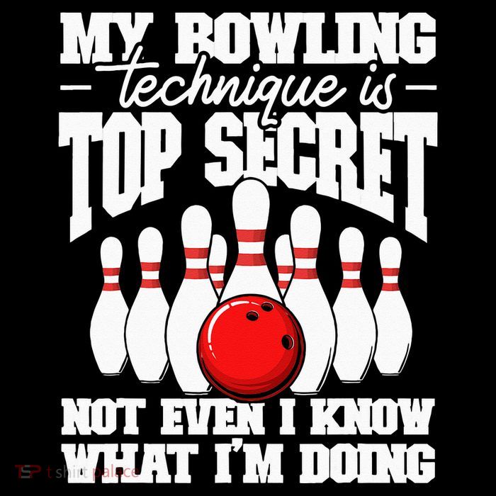 My Bowling Technique Is Top Secret Funny Bowling Bowler Pom Pom 12in Knit Beanie