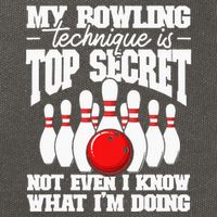 My Bowling Technique Is Top Secret Funny Bowling Bowler Cotton Canvas Backpack