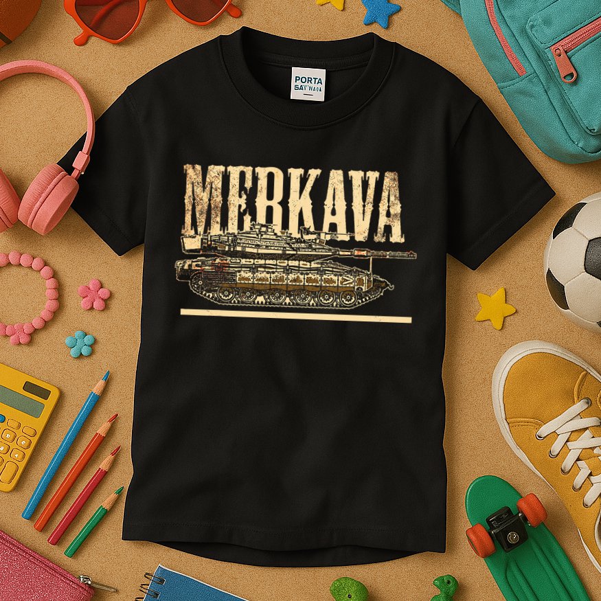 Merkava Battle Tank Israel Israeli Military Kids T-Shirt