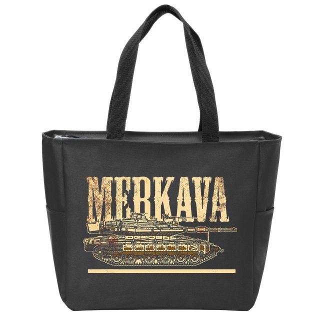 Merkava Battle Tank Israel Israeli Military Zip Tote Bag