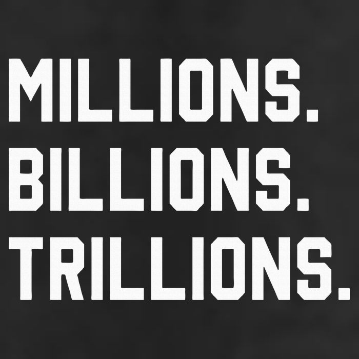 Millions Billions Trillions Adult Drive Performance Visor