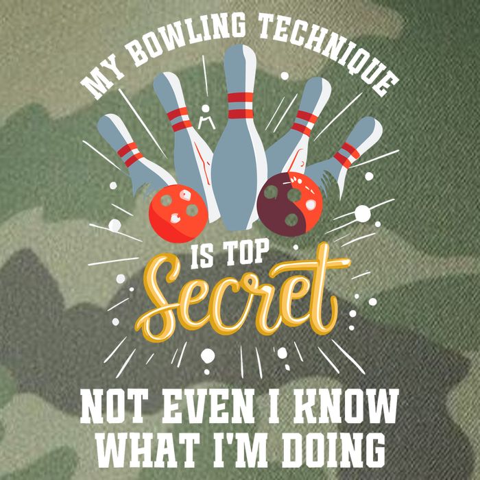 My Bowling Technique Is Top Secret Funny Bowling Bowler Legacy Tie Dye Trucker Hat