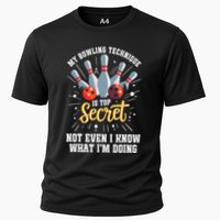 My Bowling Technique Is Top Secret Funny Bowling Bowler Performance Shirt
