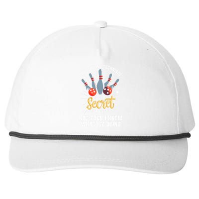 My Bowling Technique Is Top Secret Funny Bowling Bowler Snapback Five-Panel Rope Hat