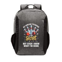 My Bowling Technique Is Top Secret Funny Bowling Bowler Vector Backpack