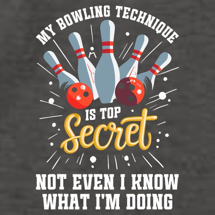 My Bowling Technique Is Top Secret Funny Bowling Bowler Vector Backpack